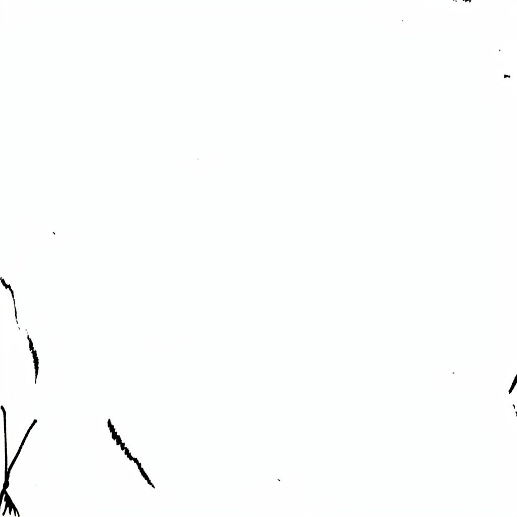 Dessin à l'encre d'un troupeau pâturant dans une prairie vallonnée du Limousin, palette olive et ardoise.